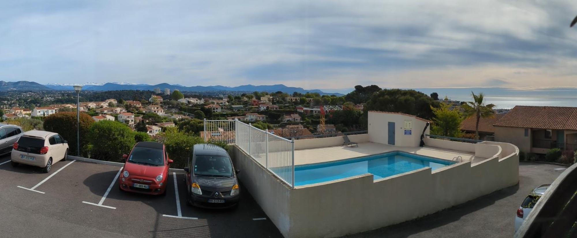 Charmant 2P Au Calme, Jardin, Piscine, Vue Panoramique Et Stationnement Villeneuve-Loubet Exterior foto